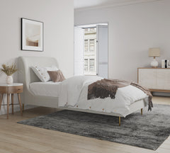 Heather Twin Bed in Cream with Gold Legs - Ornate Home
