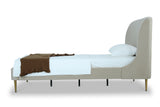 Heather Twin Bed in Cream with Gold Legs - Ornate Home