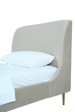 Heather Twin Bed in Cream with Gold Legs - Ornate Home