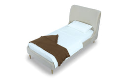 Heather Twin Bed in Cream with Gold Legs - Ornate Home