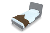 Heather Twin Bed in Grey with Black Legs - Ornate Home