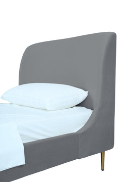 Heather Twin Bed in Grey with Gold Legs - Ornate Home