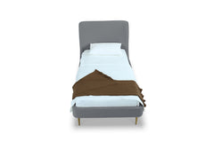 Heather Twin Bed in Grey with Gold Legs - Ornate Home