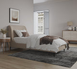 Heather Twin Bed in Taupe with Black Legs - Ornate Home