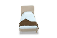 Heather Twin Bed in Taupe with Gold Legs - Ornate Home