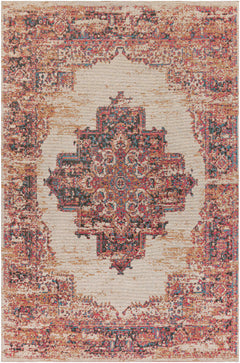 Heaton Red Medallion Area Rug - Clearance - Ornate Home