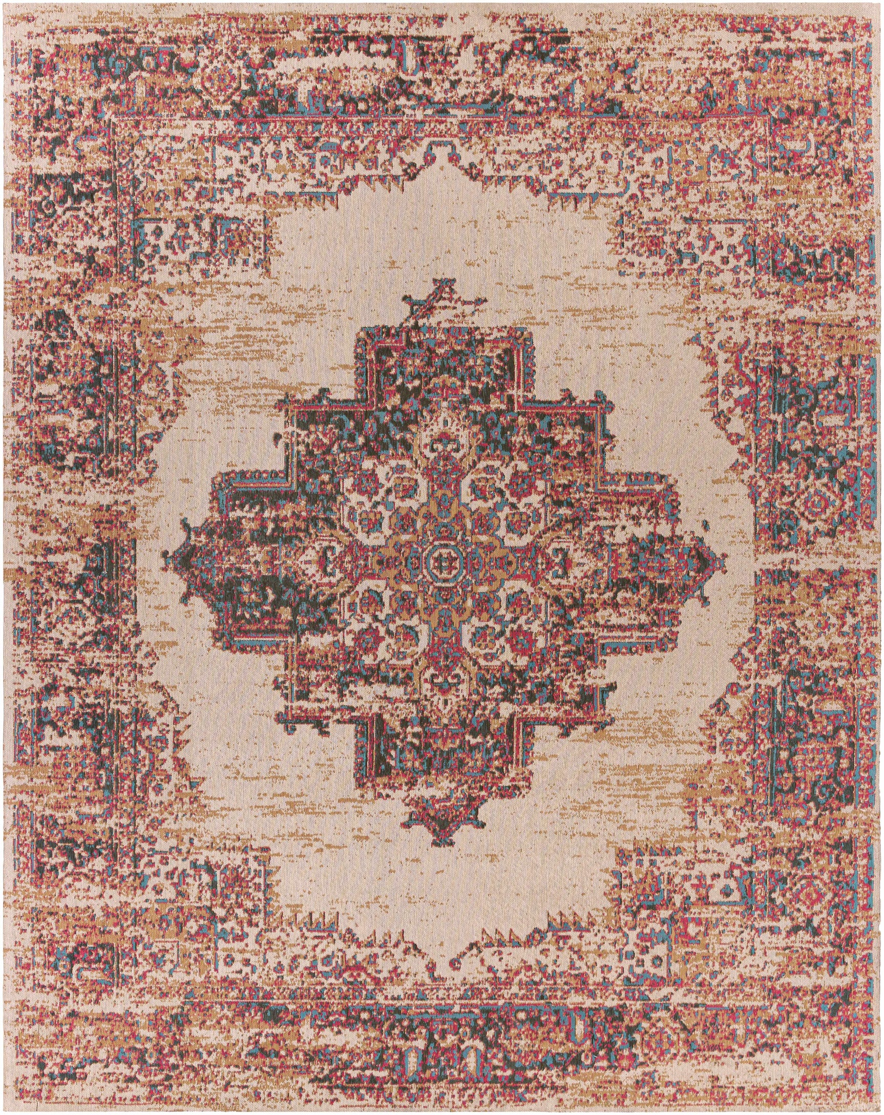Heaton Red Medallion Area Rug - Clearance - Ornate Home