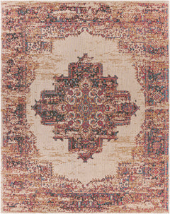 Heaton Red Medallion Area Rug - Clearance - Ornate Home
