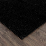 Heavenly Solid Black Plush Rug - Clearance - Ornate Home