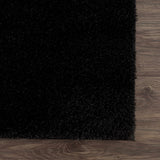 Heavenly Solid Black Plush Rug - Clearance - Ornate Home