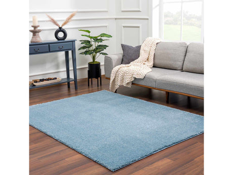 Heavenly Solid Blue Plush Rug - Clearance - Ornate Home