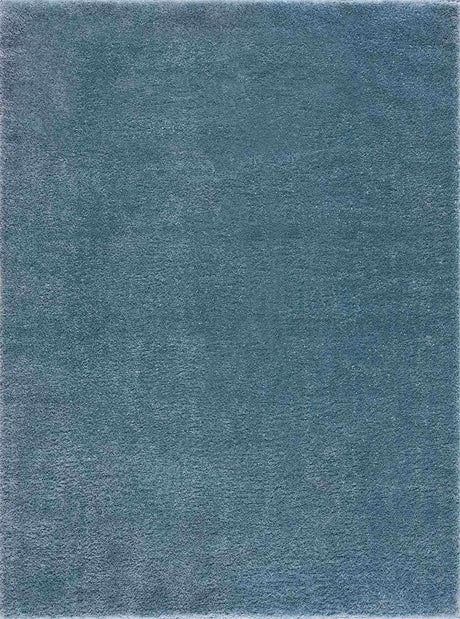 Heavenly Solid Blue Plush Rug - Clearance - Ornate Home