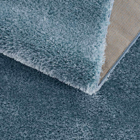 Heavenly Solid Blue Plush Rug - Clearance - Ornate Home