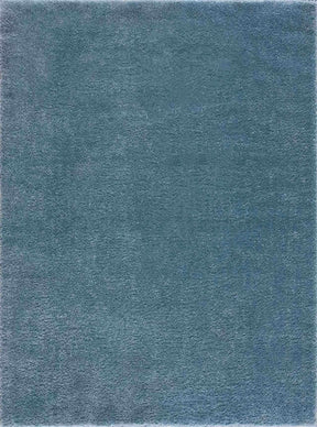 Heavenly Solid Blue Plush Rug - Clearance - Ornate Home