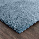 Heavenly Solid Blue Plush Rug - Clearance - Ornate Home