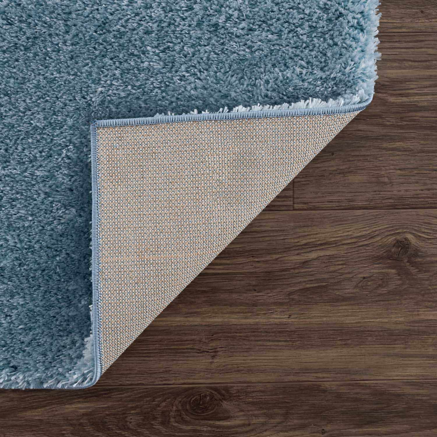 Heavenly Solid Blue Plush Rug - Clearance - Ornate Home