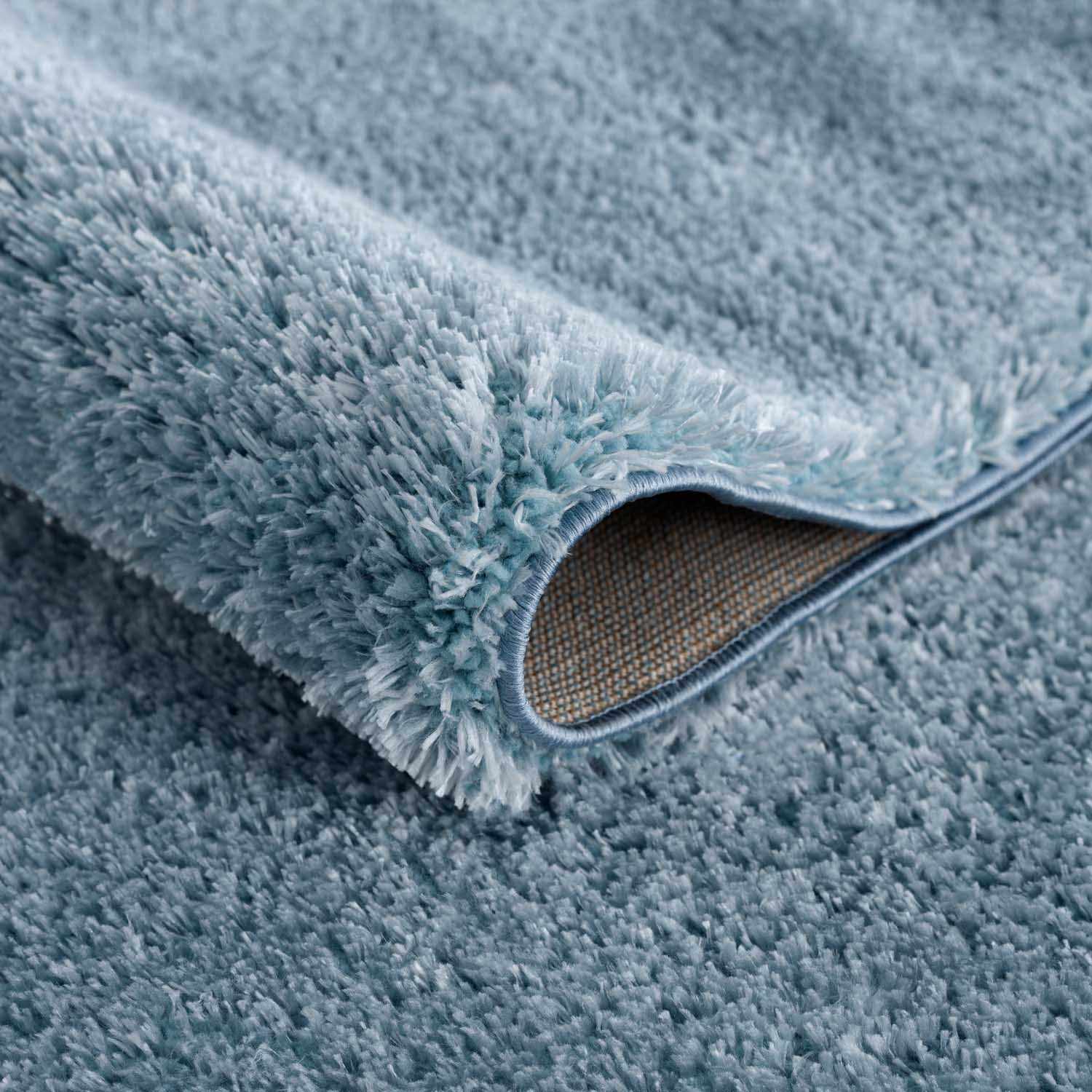 Heavenly Solid Blue Plush Rug - Clearance - Ornate Home