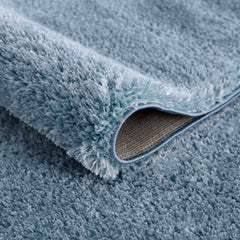 Heavenly Solid Blue Plush Rug - Clearance - Ornate Home