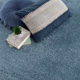 Heavenly Solid Blue Plush Rug - Clearance - Ornate Home