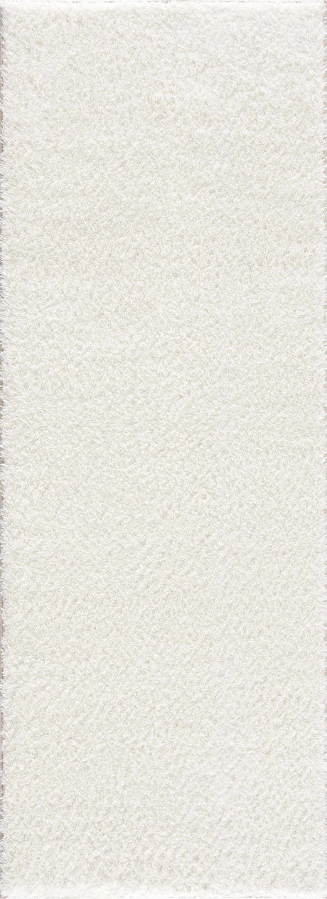 Heavenly Solid Cream Plush Rug - Ornate Home