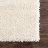 Heavenly Solid Cream Plush Rug - Ornate Home