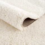 Heavenly Solid Cream Plush Rug - Ornate Home