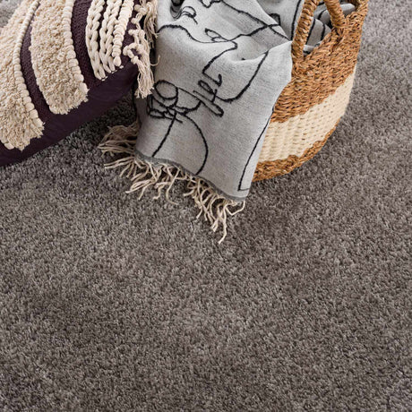 Heavenly Solid Gray Plush Rug - Clearance - Ornate Home