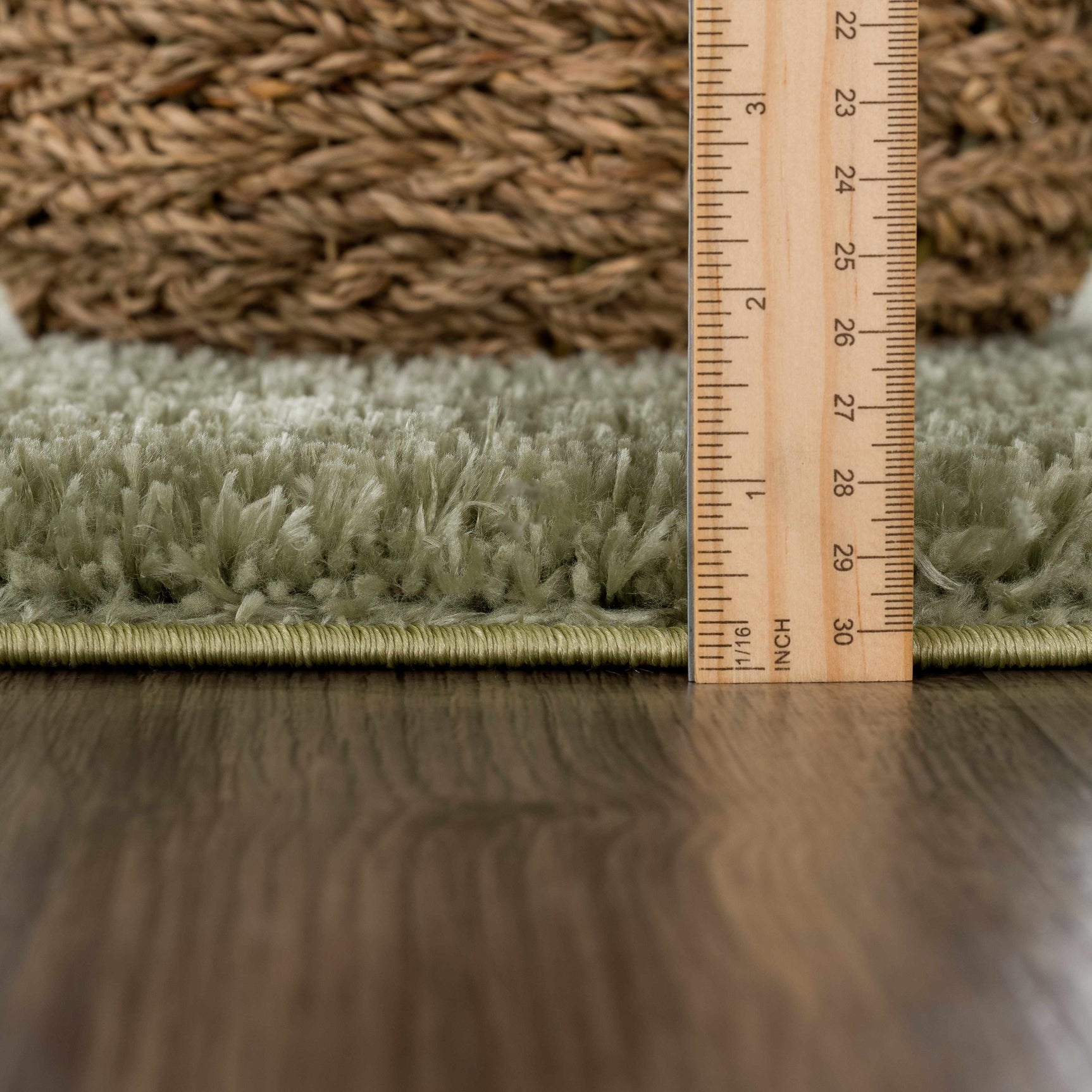 Heavenly Solid Green Plush Rug - Clearance - Ornate Home