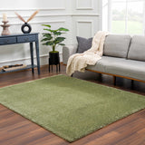 Heavenly Solid Green Plush Rug - Clearance - Ornate Home