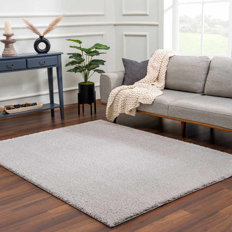 Heavenly Solid Light Gray Plush Rug - Clearance - Ornate Home