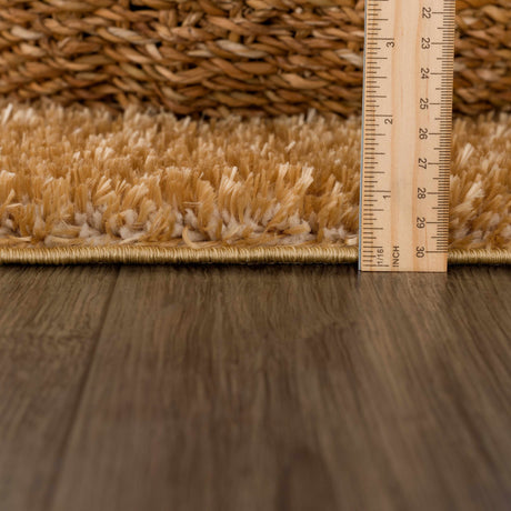 Heavenly Solid Mustard Plush Rug - Clearance - Ornate Home