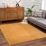Heavenly Solid Mustard Plush Rug - Clearance - Ornate Home