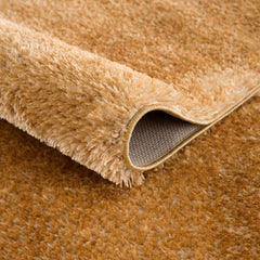 Heavenly Solid Mustard Plush Rug - Clearance - Ornate Home