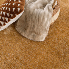 Heavenly Solid Mustard Plush Rug - Clearance - Ornate Home