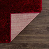 Heavenly Solid Red Plush Rug - Clearance - Ornate Home