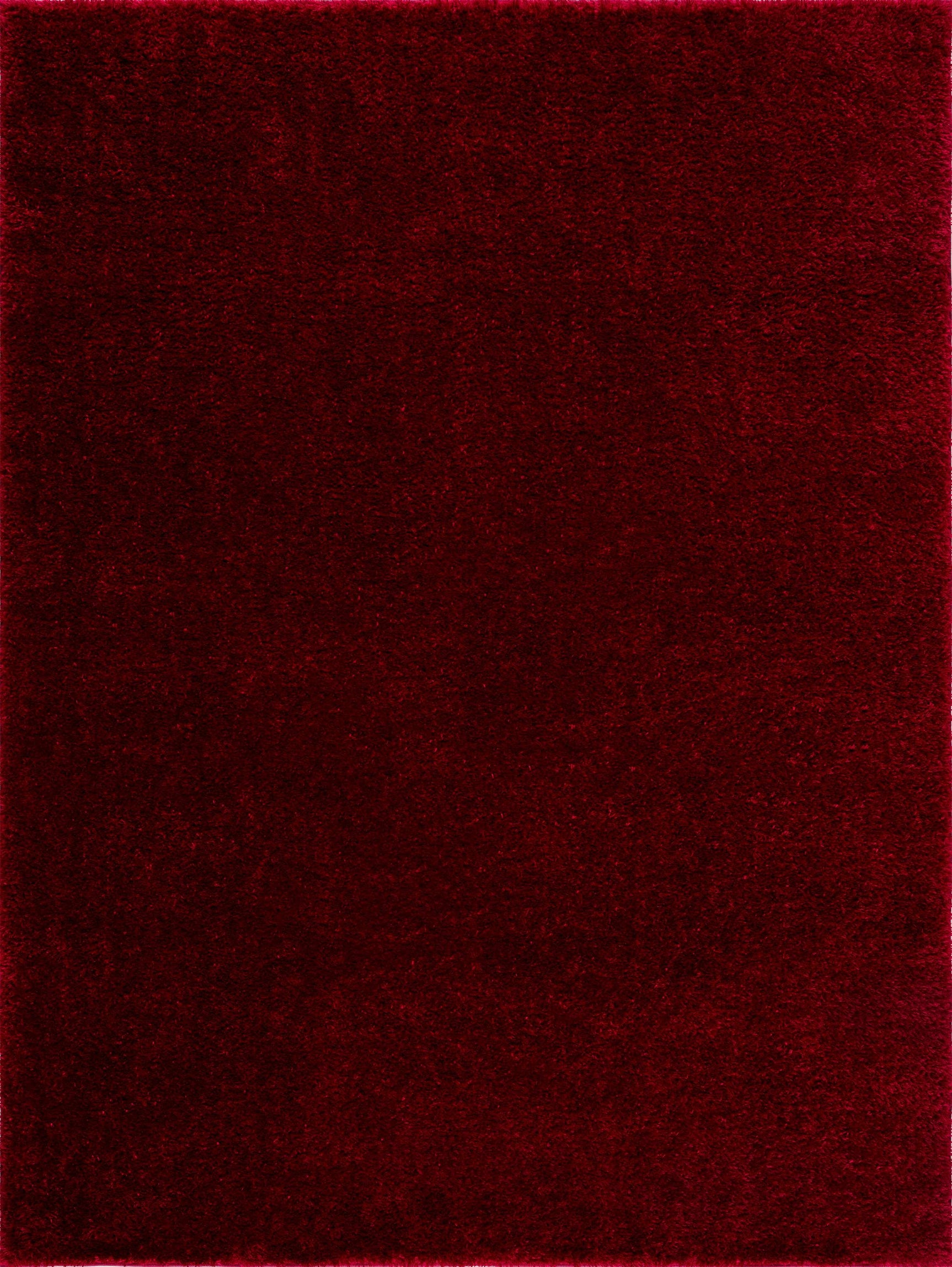 Heavenly Solid Red Plush Rug - Clearance - Ornate Home