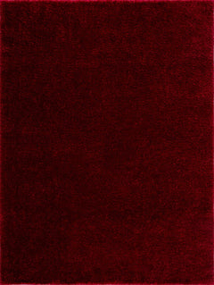 Heavenly Solid Red Plush Rug - Clearance - Ornate Home