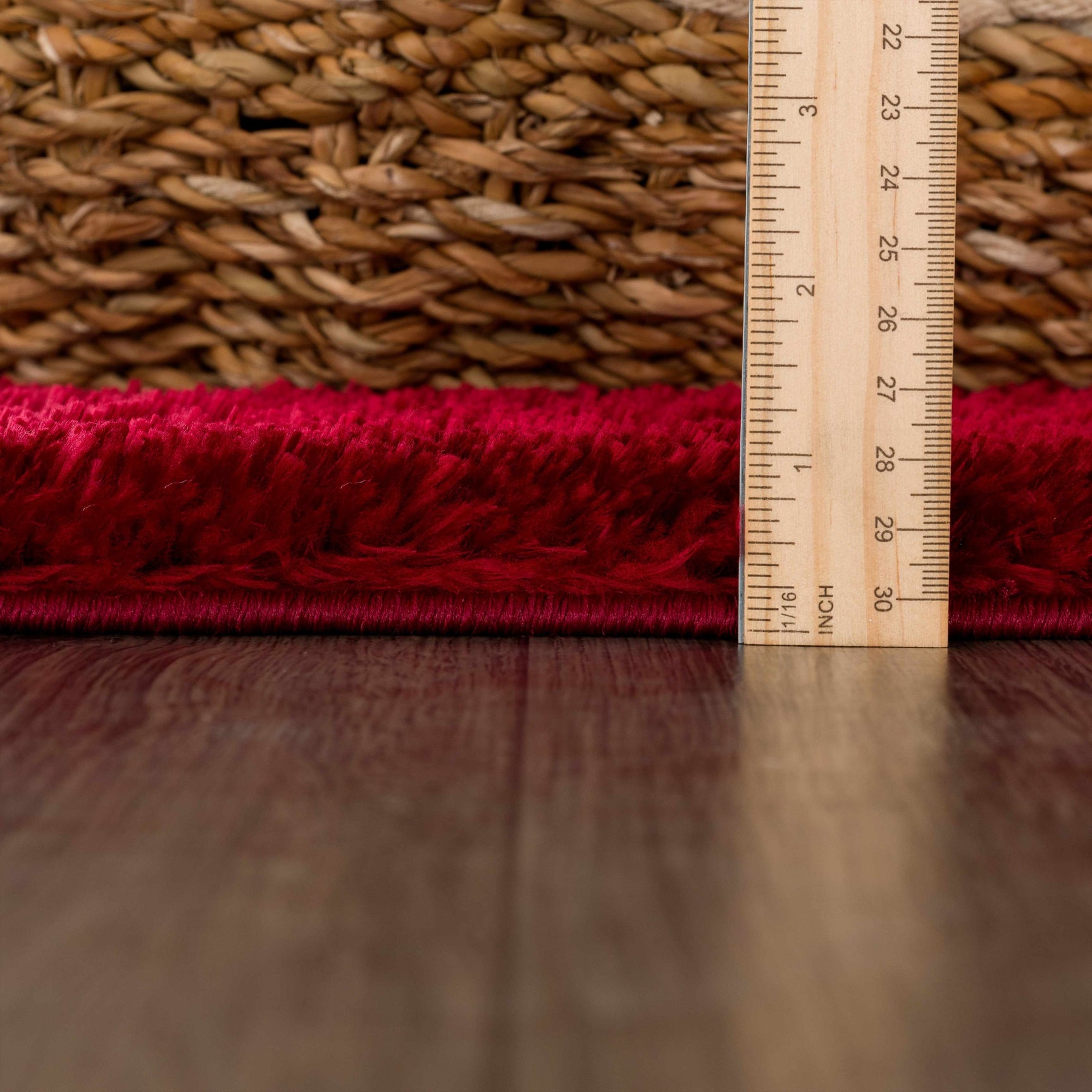 Heavenly Solid Red Plush Rug - Clearance - Ornate Home