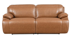 Heber Saddle Fabric Dual Power 2-Seater Reclining Sofa - Ornate Home