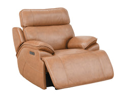 Heber Saddle Fabric Dual Power Reclining Chair - Ornate Home