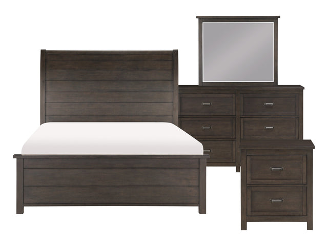 Hebron Dark Cherry 4-piece Queen Bedroom Set - Ornate Home