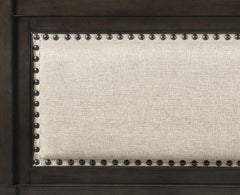 Hebron Dark Cherry/Beige 4-piece Queen Bedroom Set - Ornate Home