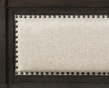 Hebron Dark Cherry/Beige 4-piece Queen Bedroom Set - Ornate Home