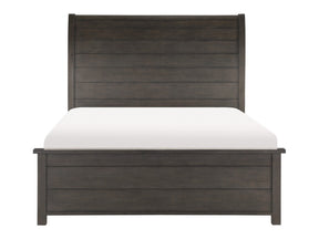 Hebron Dark Cherry California King Sleigh Bed - Ornate Home