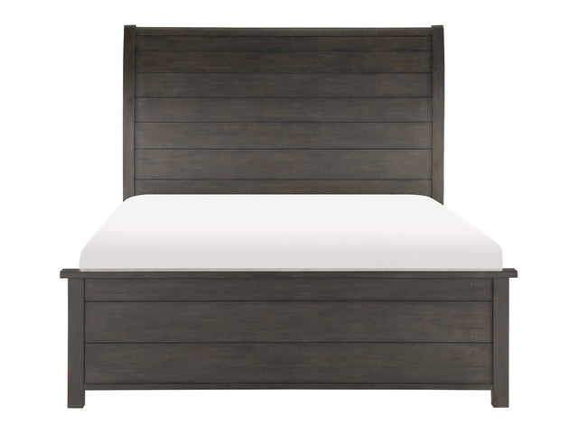 Hebron Dark Cherry California King Sleigh Bed - Ornate Home