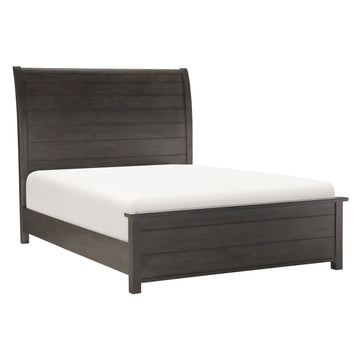 Hebron Dark Cherry California King Sleigh Bed - Ornate Home