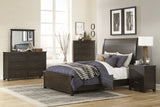 Hebron Dark Cherry California King Sleigh Bed - Ornate Home