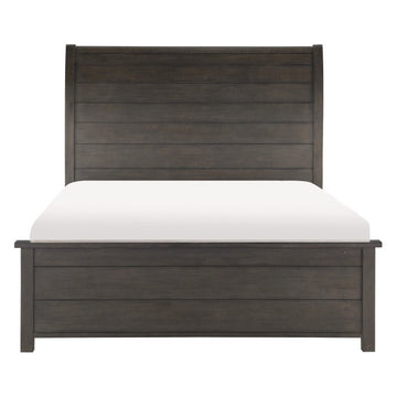 Hebron Dark Cherry California King Sleigh Bed - Ornate Home