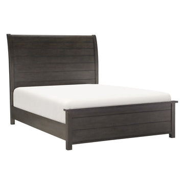 Hebron Dark Cherry California King Sleigh Bed - Ornate Home