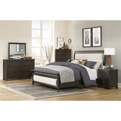 Hebron Dark Cherry Eastern King Bed - Ornate Home